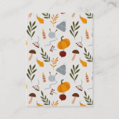 Warm Cozy Autumn Essential Wedding Wishing Well Informatiekaartje (Achterkant)