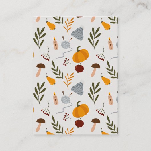 Warm Cozy Autumn Essential Wedding Wishing Well Informatiekaartje (Achterkant)