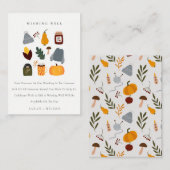 Warm Cozy Autumn Essential Wedding Wishing Well Informatiekaartje (Voorkant / Achterkant)