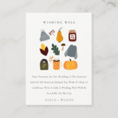 Warm Cozy Autumn Essential Wedding Wishing Well Informatiekaartje (Voorkant)