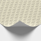 Warm Cozy Bear Hug Line Art Design Cadeaupapier (Hoek)