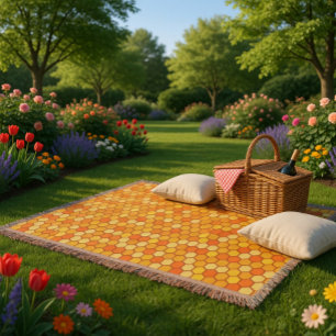 Warm & Cozy Bij-Inspiratie Honingraat Fleece Deken