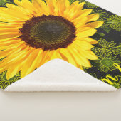 Warm & Cozy Bright Yellow Sunflower Persoonlijk Sherpa Deken (3/4)