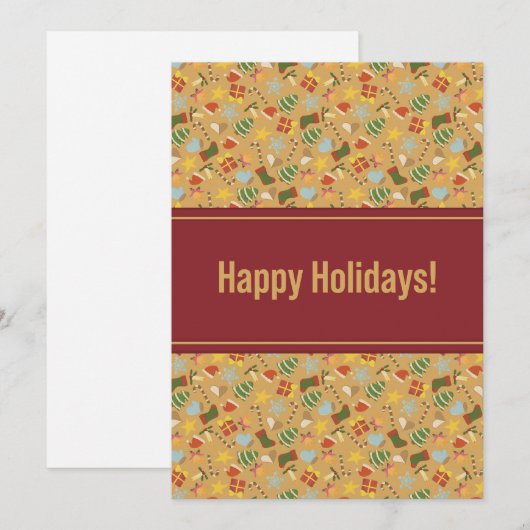 Warm & Cozy Christmas Card Feestdagenkaart (Voorkant / Achterkant)