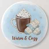 Warm & Cozy Christmas Ronde Button 6,0 Cm (Voorkant)