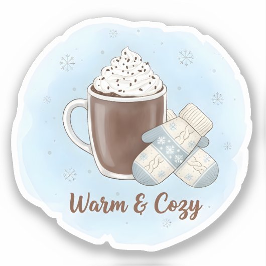 Warm & Cozy Christmas Sticker (Voorkant)