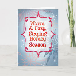 Warm & Cozy Flakey Family – Retro Snowflake Kaart