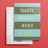 Warm & Cozy Gold Foil Holiday Briefkaart