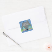 Warm Cozy House Change of Address Vierkante Sticker (Envelop)