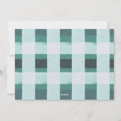 Warm Cozy Plaid Modern Photo Script  Feestdagenkaart (Achterkant)