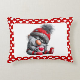 "Warm & Cozy" Slaperige Gnome | Winter Cacao Accent Kussen