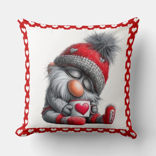 "Warm & Cozy" Sleepy Gnome | Winter Cocoa  Kussen (Voorkant)