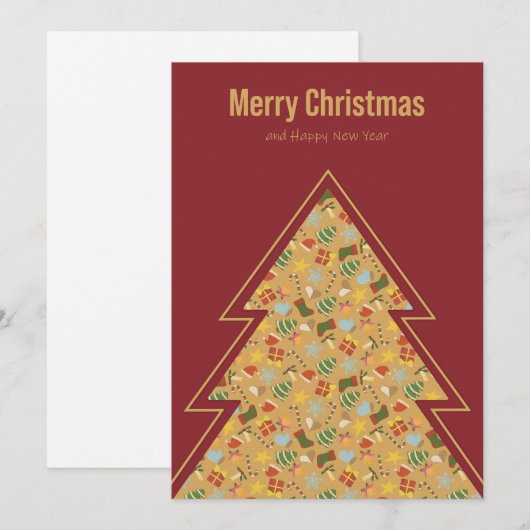 Warm & Cozy Traditional Christmas Card Feestdagenkaart (Voorkant / Achterkant)