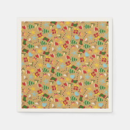 Warm Cozy Traditional Christmas Paper Napkins Servet