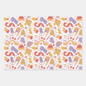 Warm Cozy Winter Draag Verpakkingspapier Reeks 3 Inpakpapier Vel (Voorkant 2)