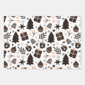 Warm Cozy Winter Kerstverlooppapier Reeks 3 Inpakpapier Vel (Voorkant)