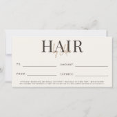 Warm Cream Beige Salon Cadeaubon (Achterkant)