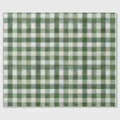 Warm Cream Green Plaid Stripes Christmas   Cadeaupapier (Vlak)