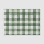 Warm Cream Green Plaid Stripes Christmas Tissuepapier (Voorkant)