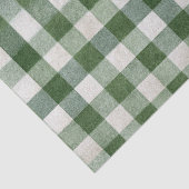 Warm Cream Green Plaid Stripes Christmas Tissuepapier (Detail)