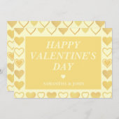 Warm Cream Minimal Hearts Valentine’s Gift Feestdagenkaart (Voorkant / Achterkant)