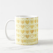 Warm Cream Minimal Hearts Valentine’s Gift Koffiemok (Links)