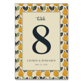 Warm Cream Pear Illustration Kaart (Achterkant)