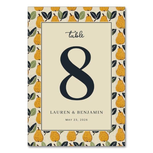 Warm Cream Pear Illustration Kaart (Voorkant)