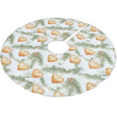 Warm Creamy Caramel Hearts Christmas Tree Branches Kerstboom Rok (Gekanteld)