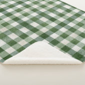 Warm Crème Groen Geruit Strepen Kerstmis Sherpa Deken (3/4)