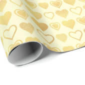 Warm Crème Minimale Hartjes Valentijns Cadeau Cadeaupapier (Rol Hoek)