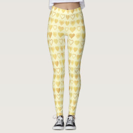 Warm Crème Minimale Hartjes Valentijnsdag Cadeau Leggings