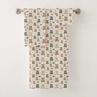 Warm Crème Teddybeer Badhanddoekenset voor de Nurs Bad Handdoek