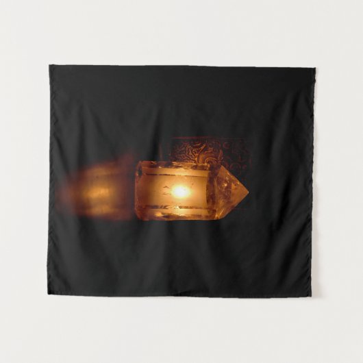 Warm Crystal Glow Tapestry Wandkleed (Voorkant (horizontaal))