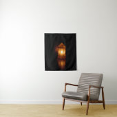 Warm Crystal Glow Tapestry Wandkleed (In situ)