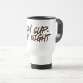Warm Cup, Cold Night — Single Girl Winter Mug Reisbeker (Voorkant rechts)
