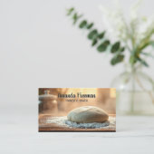 Warm Deeg op Houten Tafel Bakken Visitekaartje (Staand voorkant)