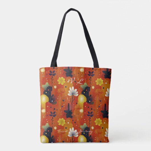 Warm Desert Bloom Wellness Canvas tas (Achterkant)
