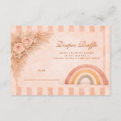 Warm Desert Boho Rainbow Diapper Raffle Informatiekaartje (Voorkant)