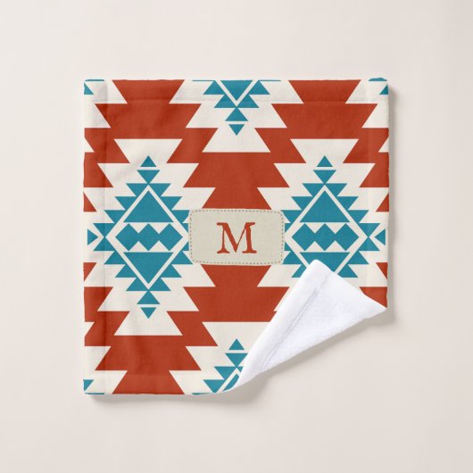 Warm Desert Dreams Zuidwestelijke Rustieke Patroon Bad Handdoek (Wasdoekje)
