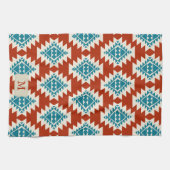 Warm Desert Dreams Zuidwestelijke Rustieke Patroon Theedoek (Horizontaal)