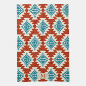 Warm Desert Dreams Zuidwestelijke Rustieke Patroon Theedoek (Verticaal)