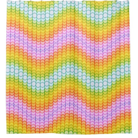 Warm Dragon Scales Douchegordijn (Voorkant)