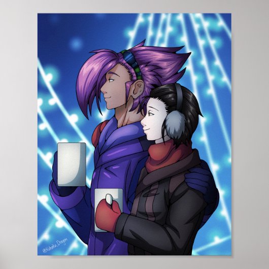 Warm Drink voor een Koud Night Poster (Voorkant)