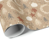 Warm Earth Holiday Pampas Cadeaupapier (Rol Hoek)