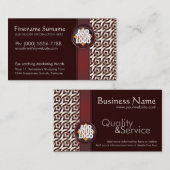 Warm Earth Reds met Logo Patroonpatronen Visitekaa Visitekaartje (Voorkant / Achterkant)