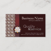 Warm Earth Reds met Logo Patroonpatronen Visitekaa Visitekaartje (Achterkant)