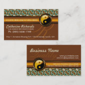 Warm Earth Reiki Yin Yang Gold Visitekaartjes (Voorkant / Achterkant)