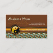 Warm Earth Reiki Yin Yang Gold Visitekaartjes (Achterkant)