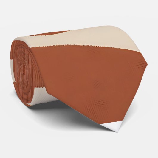 Warm Earth Tone Boho Stropdas (Opgerold)